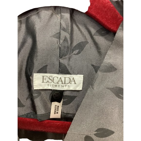 Vintage Escada Grey Leaf Sleeveless Silk Vest - Picture 4 of 5